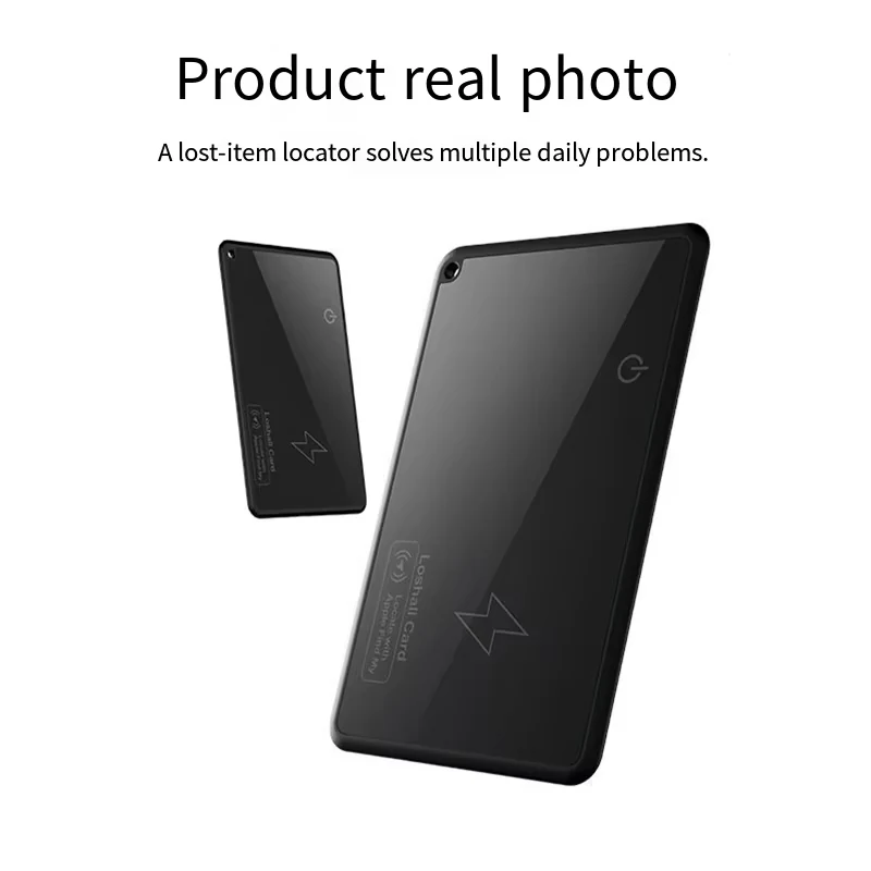 Real product photo of tracker card